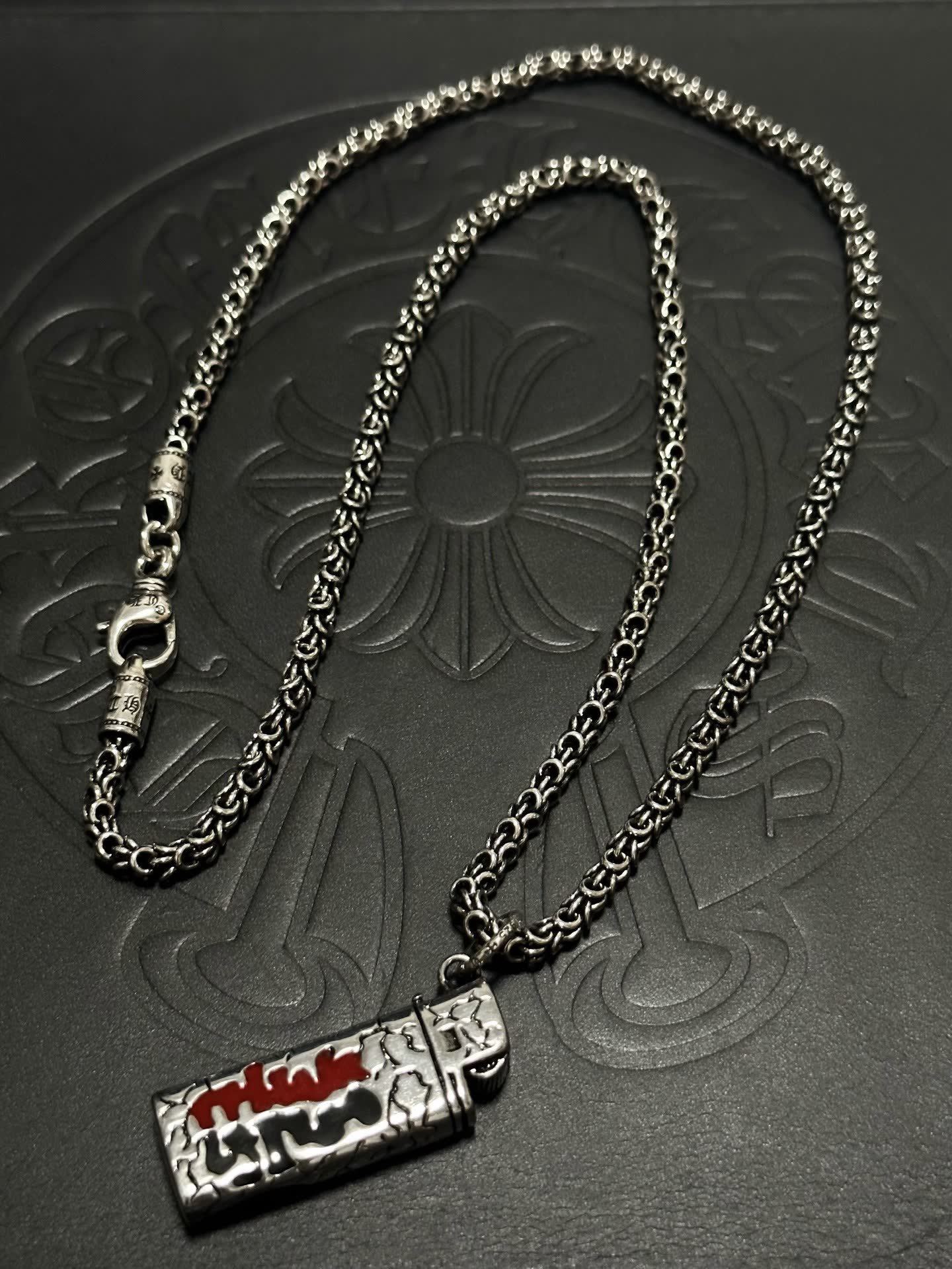 Chrome Hearts Silver Chain with Enamel Pendant